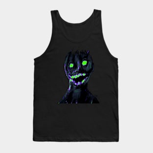 Blue Night Face Tank Top